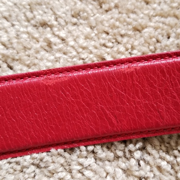NWOT Auth Balenciaga Stud Belt Red - Picture 4 of 6